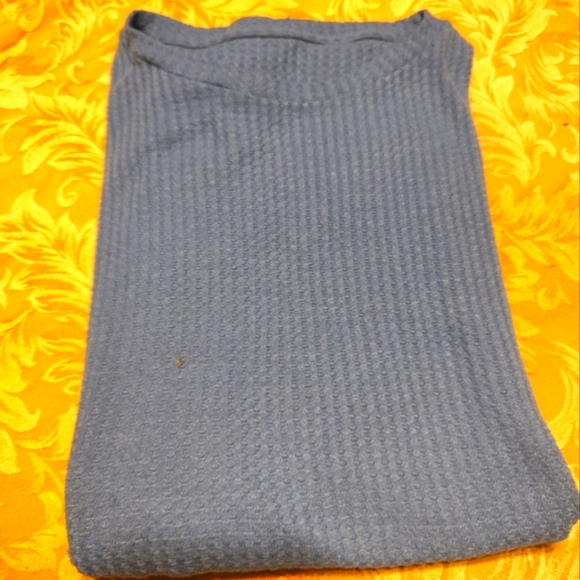 ◾🌀◾NWOT Men's Mallard Azure Cornflower Dusty Blue Solid Waffle T-Shirt - 2XL - Picture 2 of 12